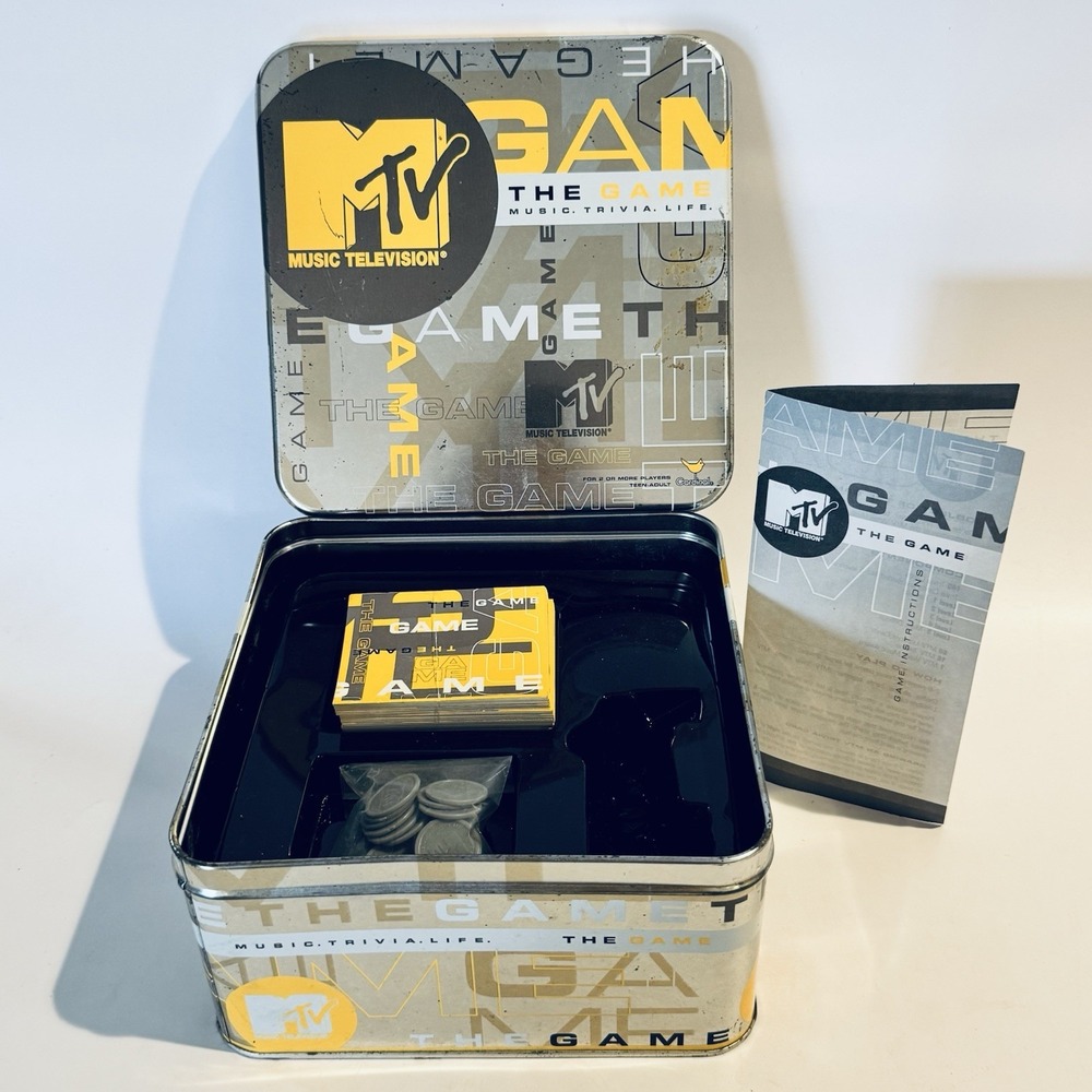 1999 MTV Music Television The Game Music Trivia Life by Cardinal in a Tin Box